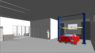 36 x 42 garage plans with Lift, Home Office, and Workout room